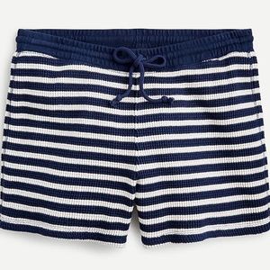 J. Crew Waffle drawstring short in stripe